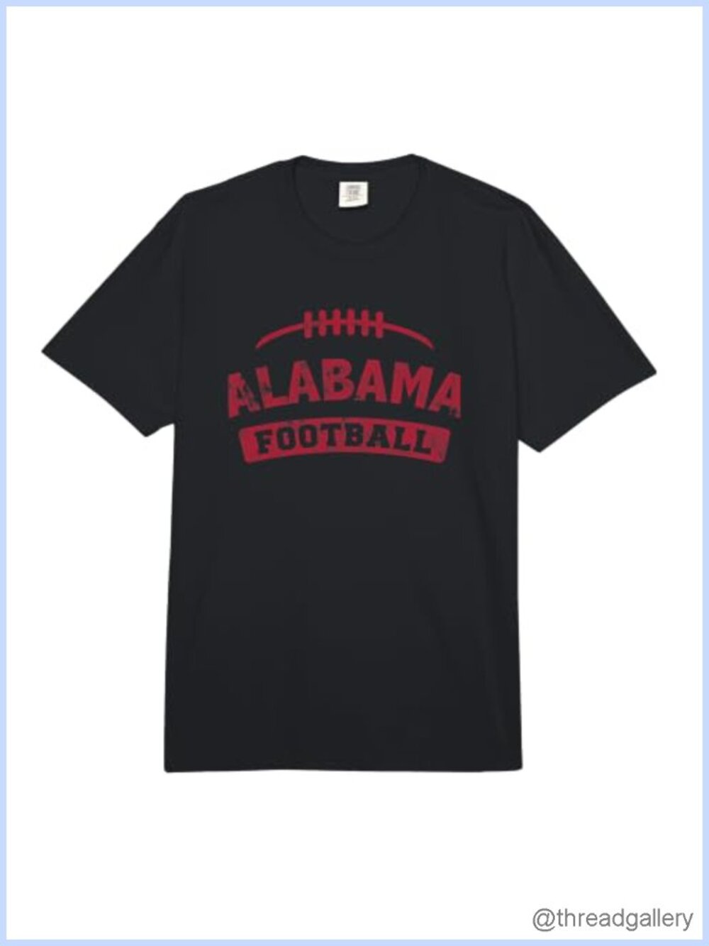 Alabama Football Distressed Tee Comfort Colors Heavyweight Unisex Vintage